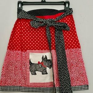 Hand crafted Apron with scottie designed pocket